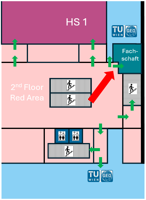 Lageplan der Fachschaft im 2. Stock